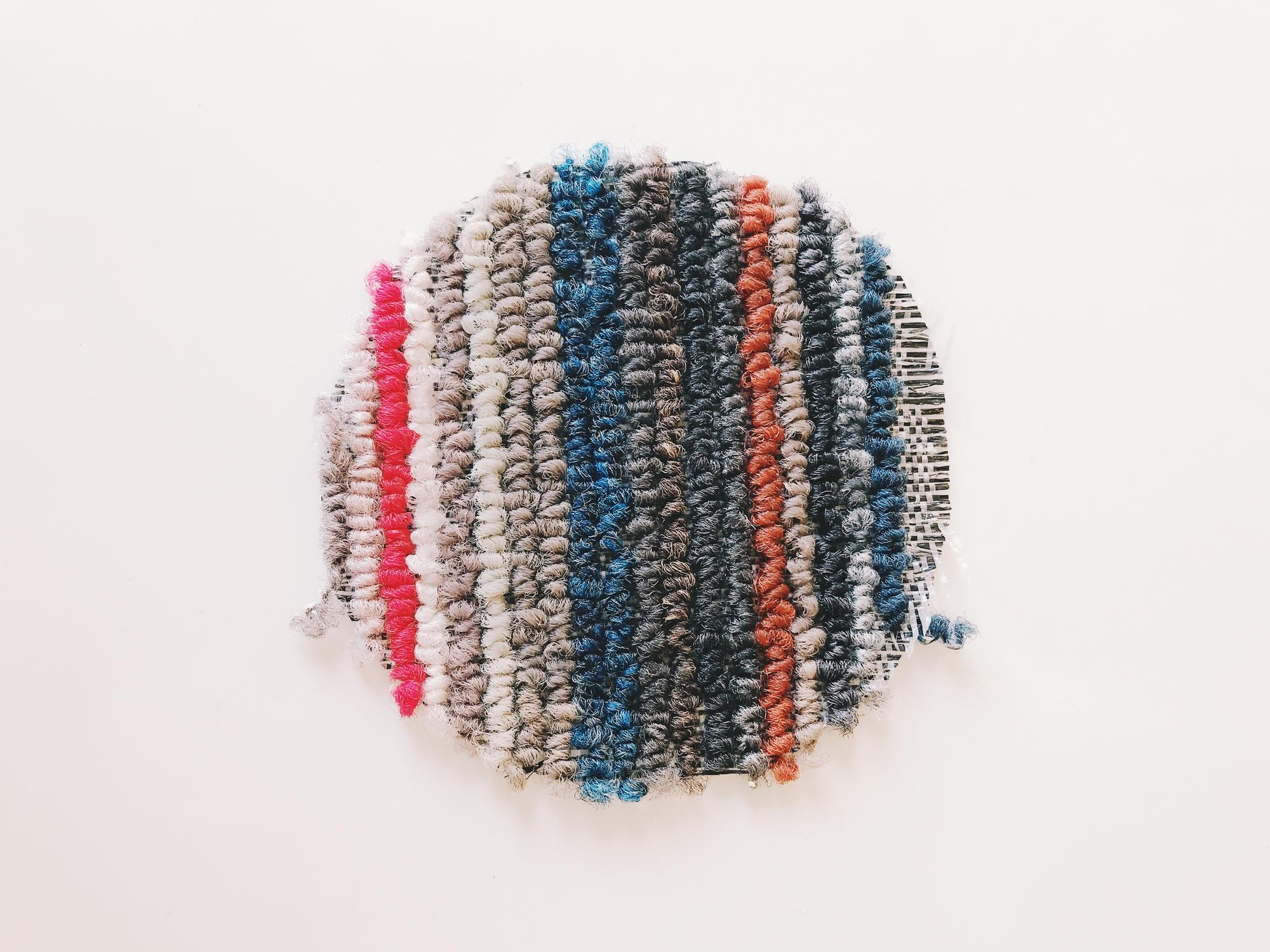 Sample embroidered badge and swatches